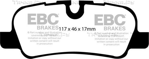 Тормозные колодки EBC Brakes. Артикул DP41542R
