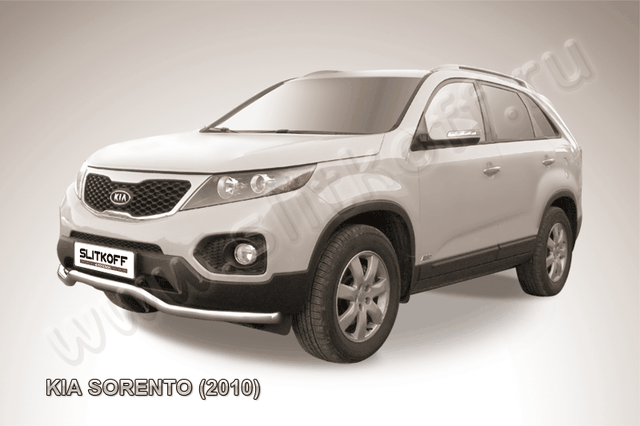 Защита Slitkoff переднего бампера d57 Волна для Kia Sorento II 2009-2012. Артикул KS10-002