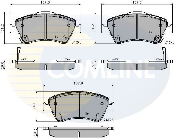 Тормозные колодки Comline Comline. Артикул CBP31576