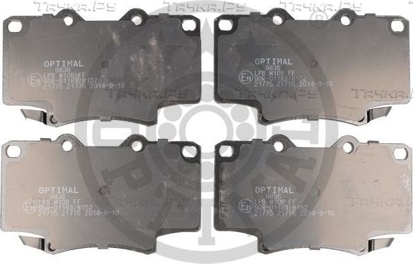 Тормозные колодки Optimal. Артикул BP-09836