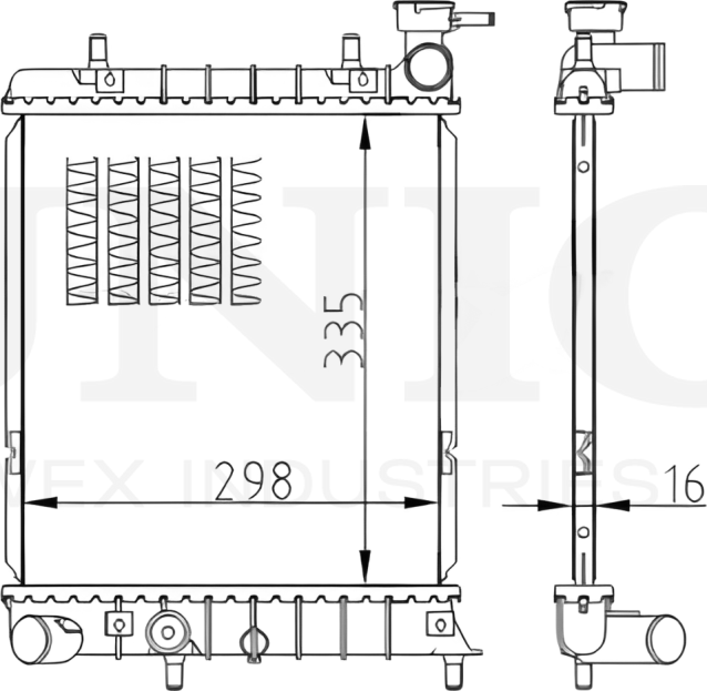 Радиатор двигателя (Unio). Артикул RAD-10064