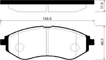 Тормозные колодки HSB передние для Chevrolet Aveo I 2003-2012. Артикул HP2011