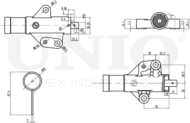 Натяжитель/демпфер ремня (Unio). Артикул TNS-10312
