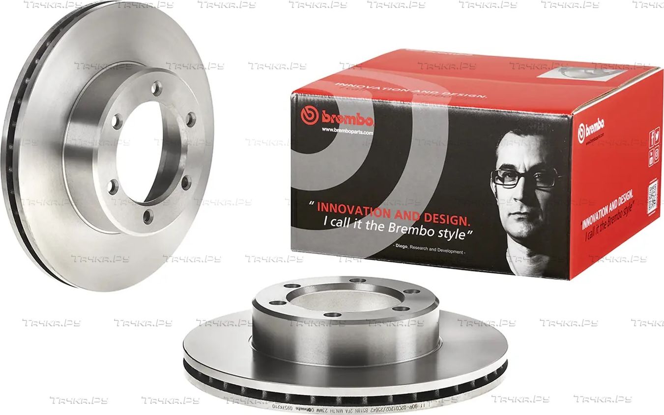 Тормозной диск Brembo передний для Toyota 4Runner II 1991-1996. Артикул 09.5742.10