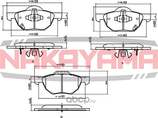 Колодки тормозные (Nakayama). Артикул HP8401NY