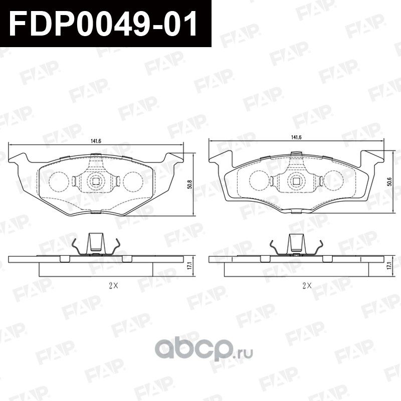 FDP0049-01 КОЛОДКИ ТОРМОЗНЫЕ ДИСКОВЫЕ (КОМПЛЕКТ) (FAP). Артикул FDP004901