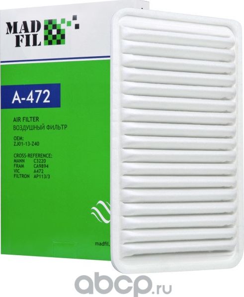Фильтр воздушный Madfil Mazda A-472 Madfil. Артикул А472