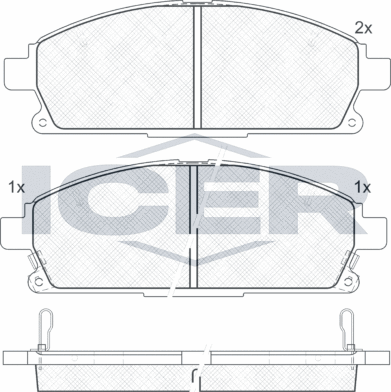Тормозные колодки Icer. Артикул 181521