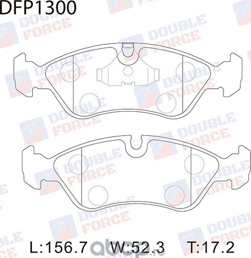 Колодки тормозные дисковые Double Force Double Force. Артикул DFP1300