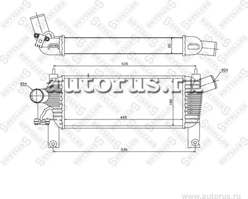 Интеркулер Stellox (алюминий). Артикул 10-40233-SX