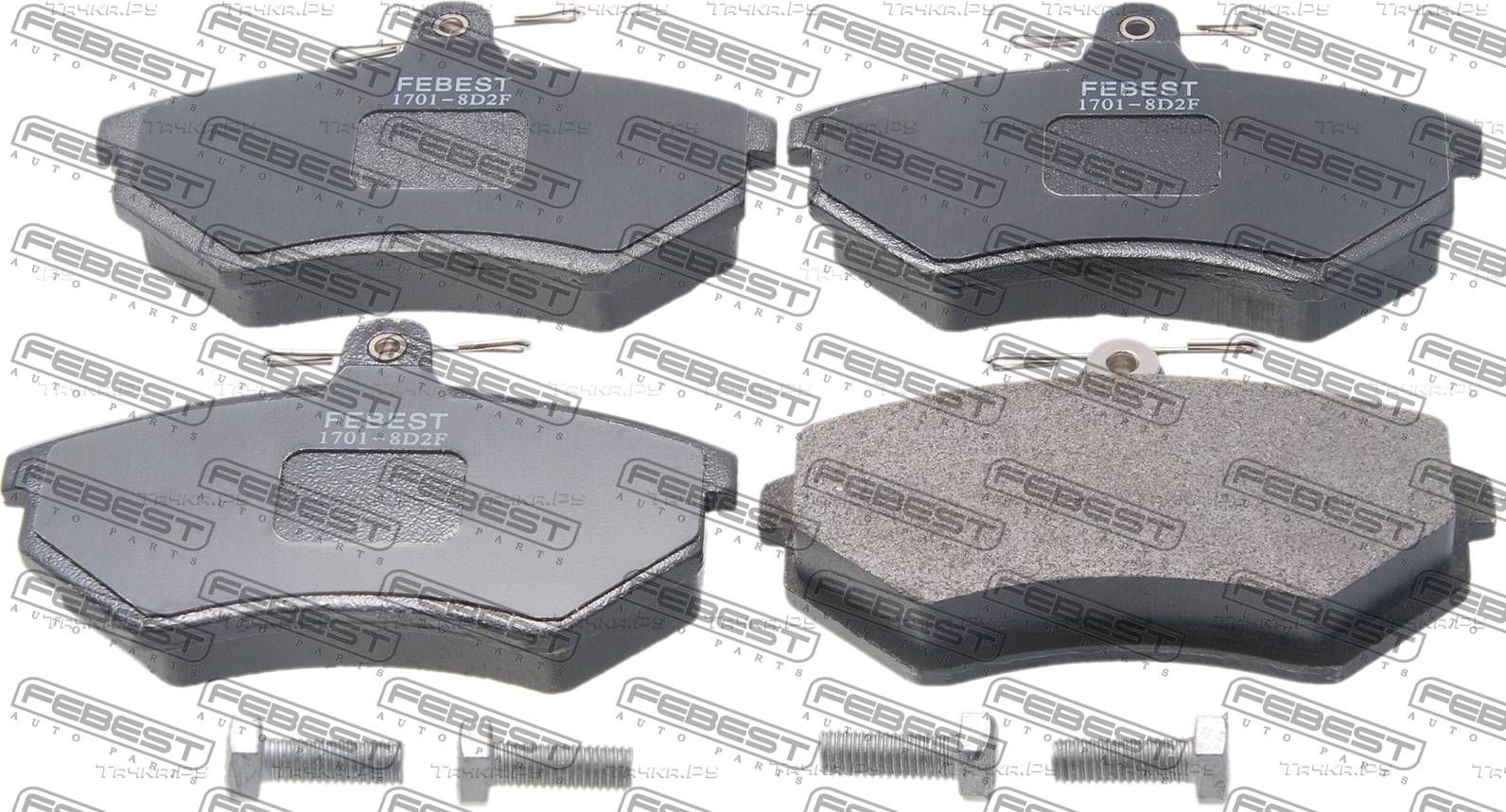 Тормозные колодки Febest передние для Volkswagen Golf IV 1998-2002. Артикул 1701-8D2F