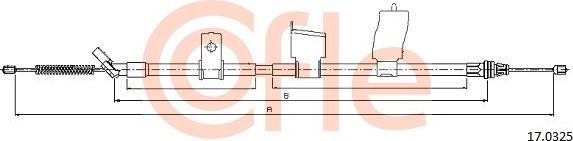 Трос ручника (тросик ручного тормоза) Cofle. Артикул 92.17.0325