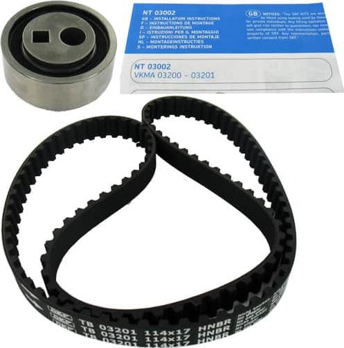 Ремень ГРМ с роликами (комплект) SKF для Lancia Zeta 1995-2002. Артикул VKMA 03201