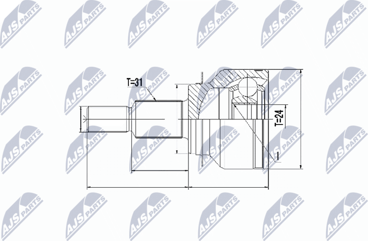 Шрус внутренний (граната) NTY. Артикул NPZ-MZ-055