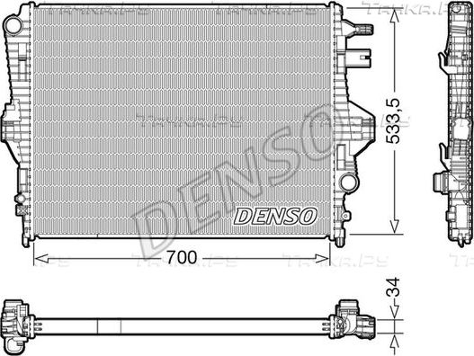 Радиатор охлаждения двигателя Denso. Артикул DRM32050