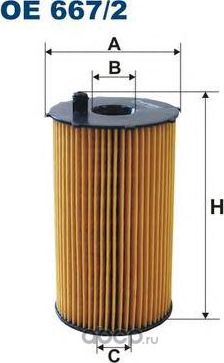 фильтр масляный (Filtron). Артикул ОЕ6672