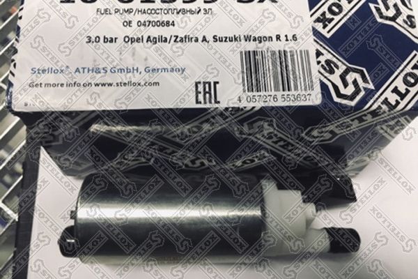 Бензонасос (топливный насос) Stellox для Opel Agila A 2000-2007. Артикул 10-01599-SX