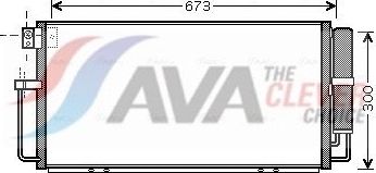 Радиатор кондиционера (конденсатор) AVA (алюминий). Артикул SU5064D