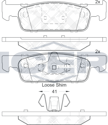 Тормозные колодки Icer передние для Renault Logan II 2011-2026. Артикул 182115