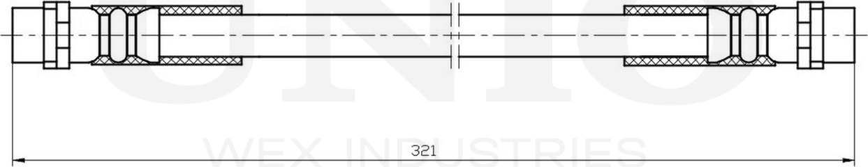Шланг тормозной (Unio). Артикул BRH-10013