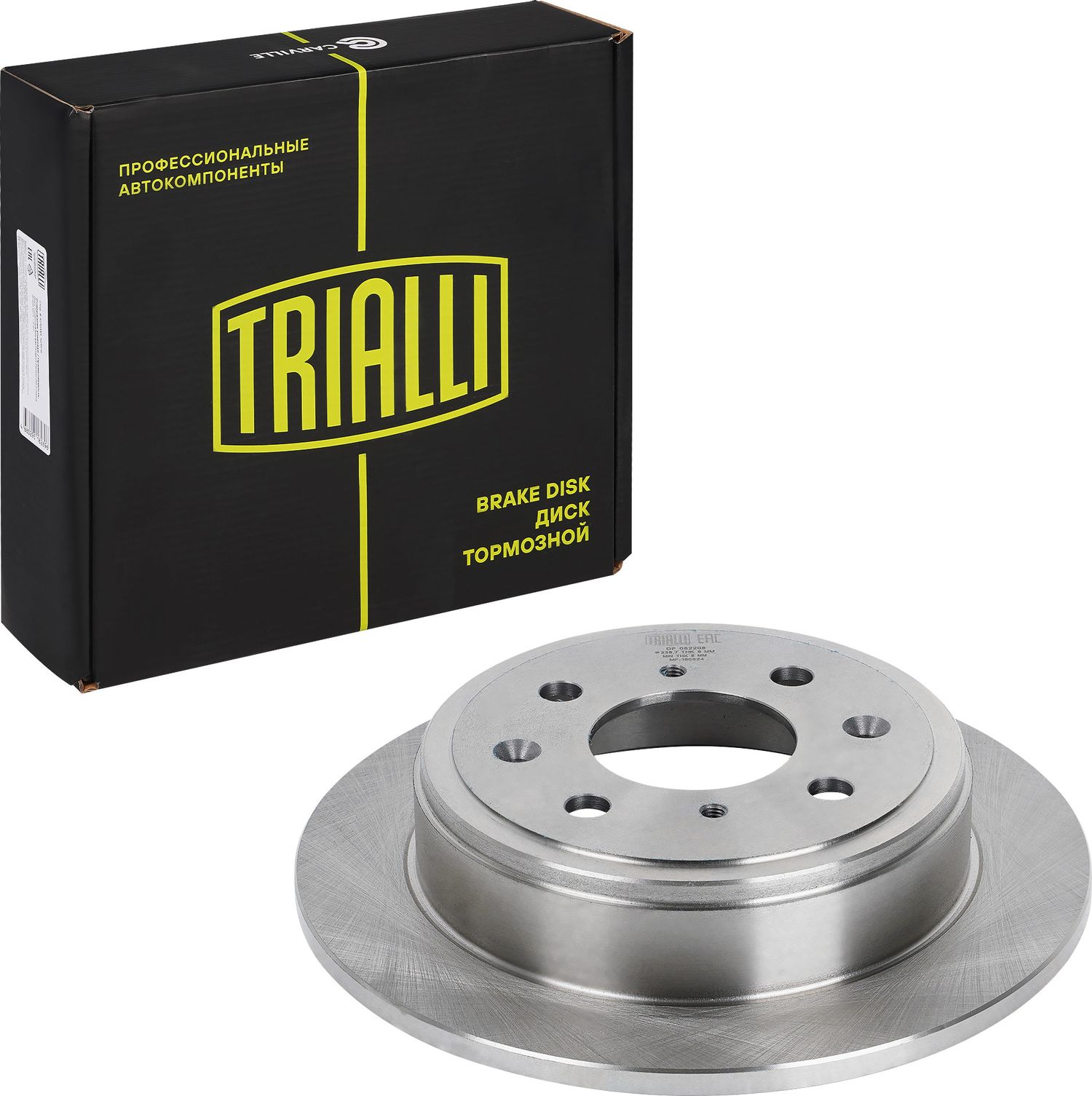 Тормозной диск Trialli задний для Honda Accord III 1985-1989. Артикул DF 062208