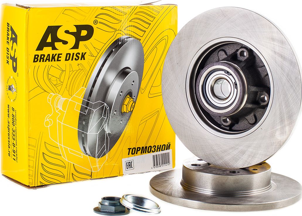Тормозной диск CITROEN C4/DS4/PEUGEOT 308/3008 задний с подшипником и кольцом AB (ASP). Артикул 420203