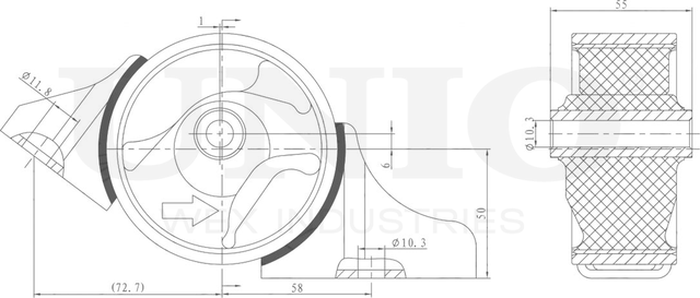 Опора двигателя (Unio). Артикул RMP-15049