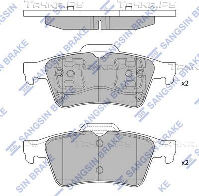 Тормозные колодки Sangsin Hi-Q задние для Renault Laguna II 2001-2007. Артикул SP4280