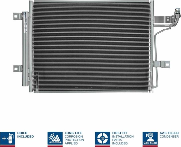 Радиатор кондиционера (конденсатор) Nissens (алюминий). Артикул 940909