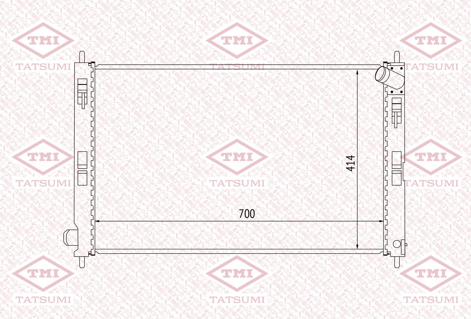 Радиатор охлаждения (Tatsumi). Артикул TGA1022