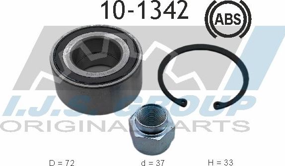 Ступичный подшипник (комплект) IJS Group. Артикул 10-1342