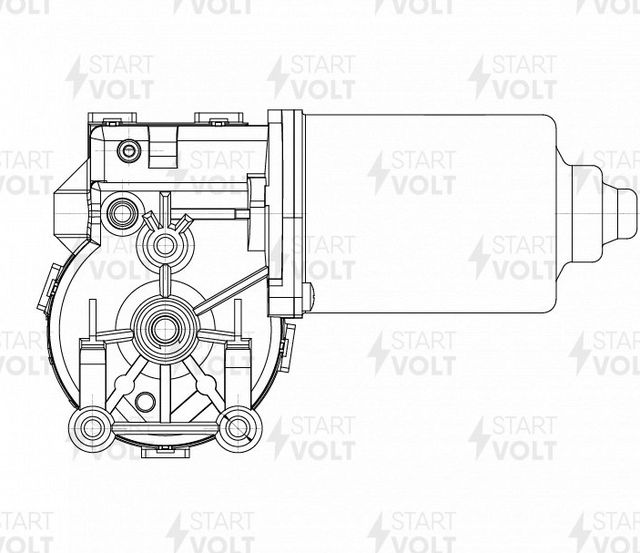 Мотор стеклоочистителя (моторчик дворников) StartVOLT передний для Ford Mondeo III 2000-2007. Артикул VWF 1017