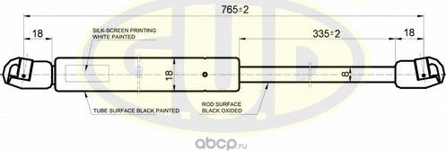 Амортизатор (упор) капота G.U.D. для Audi S4 IV (B8) 2008-2015. Артикул GGS010115