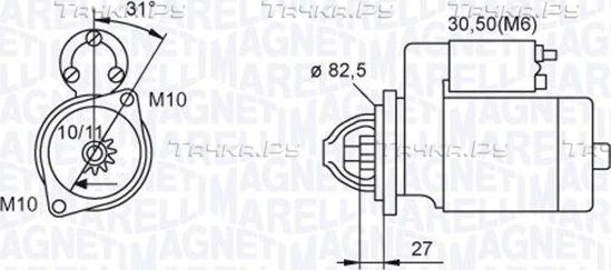 Стартер Magneti Marelli для Mercedes-Benz Vito I (W638) 1996-2003. Артикул 063721044010