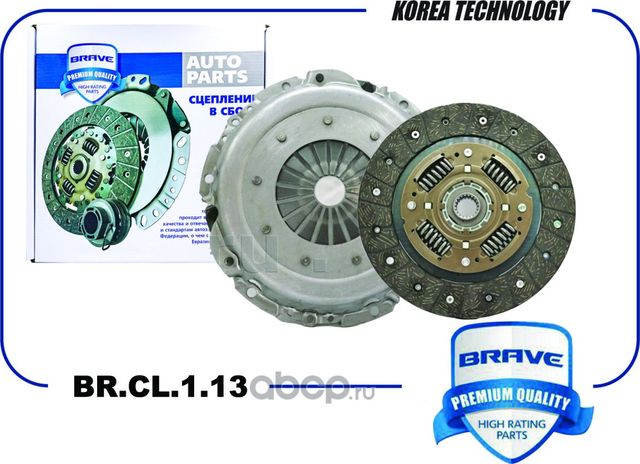 Сцепление в сборе [корзина+диск] 21179-1601000-00 BR.CL.1.13 Lada Vesta 15-X-Ray (Brave). Артикул BRCL113