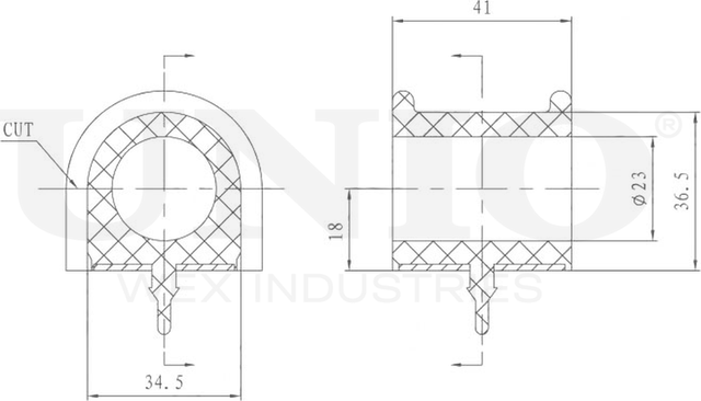 Втулка стабилизатора (Unio). Артикул RMP-10057
