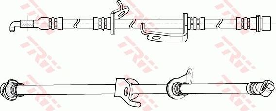 Тормозной шланг TRW передний левый для Toyota Previa III (XR50) 2005-2026. Артикул PHD1152