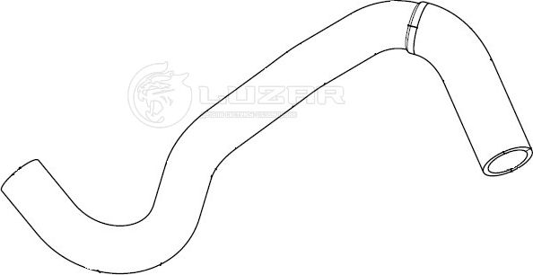 Патрубок радиатора (системы охлаждения) Luzar (EPDM (Этилен-пропиленовый каучук)) для Ford Fiesta VI 2008-2019. Артикул LPK 10142