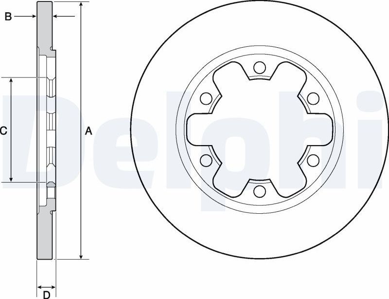 Тормозной диск Delphi. Артикул BG4680C