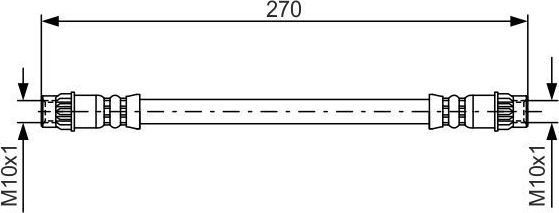 Тормозной шланг Bosch задний для Renault 11 1983-1988. Артикул 1 987 476 493