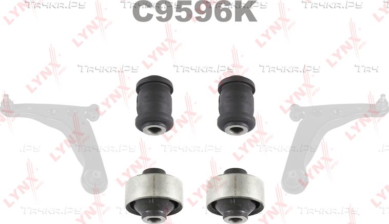 Сайлентблок переднего рычага подвески LYNXauto KIT для Mitsubishi Lancer IX 2003-2013. Артикул C9596K