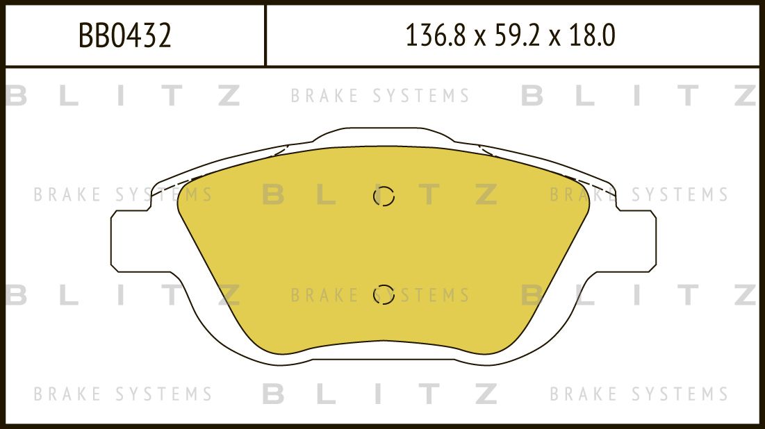 Колодки тормозные CITROEN C3/DS3 09- перед. (Blitz). Артикул BB0432