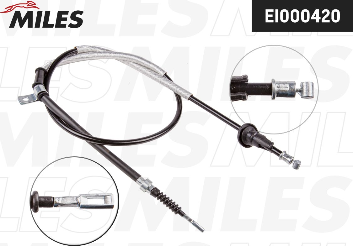 Трос ручника (тросик ручного тормоза) Miles. Артикул EI000420