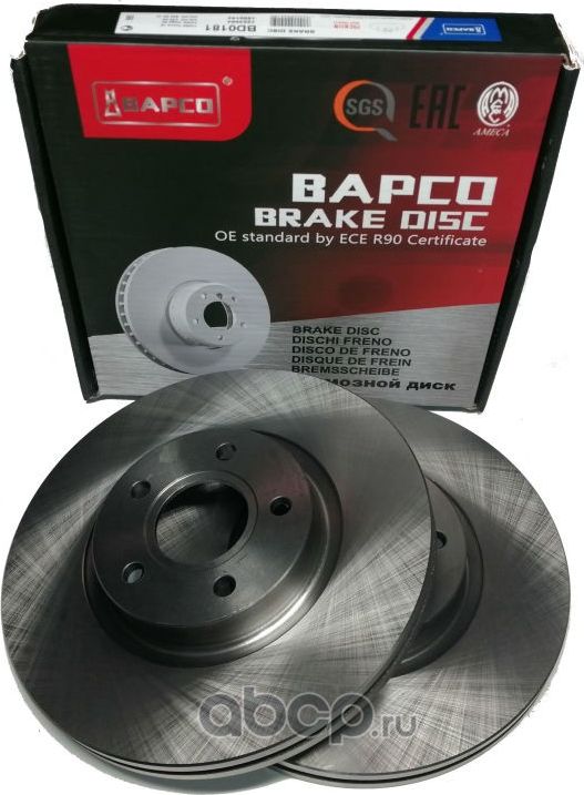 Диск тормозной вентилируемый пер. FORD Focus 14-, Focus C-Max, Focus I (Bapco). Артикул BD0181