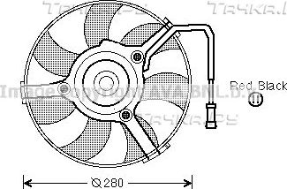 Вентилятор радиатора двигателя AVA для Volkswagen Sharan I 1995-2010. Артикул AI7504