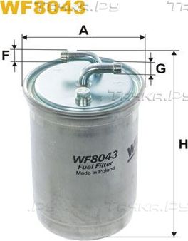Топливный фильтр WIX Filters для MG ZR 2001-2005. Артикул WF8043
