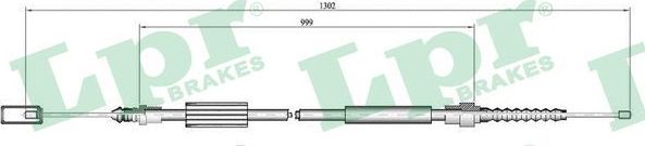 Трос ручника (тросик ручного тормоза) LPR. Артикул C0695B