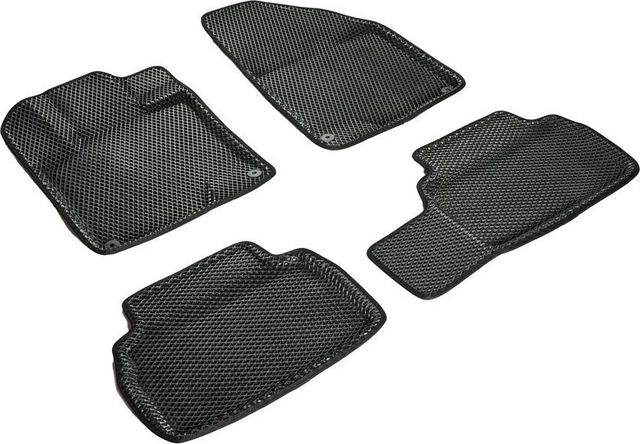 Коврики Seintex 3D EVA ромб для салона Geely Coolray 2020-2026 ЧЕРНЫЕ. Артикул 99331