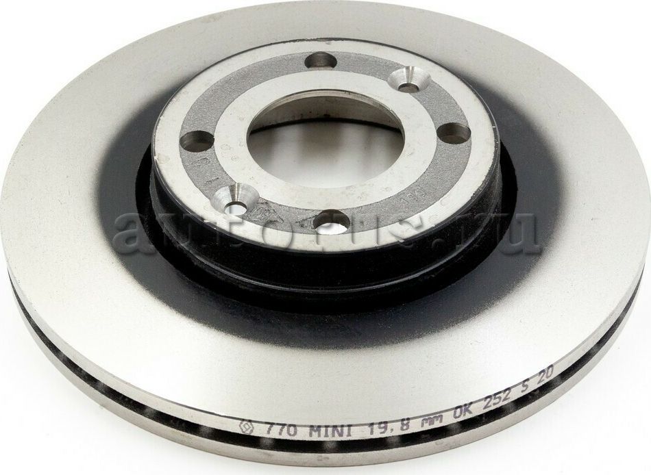 Тормозной диск Renault передний для Renault Logan II 2007-2026. Артикул 402067025R