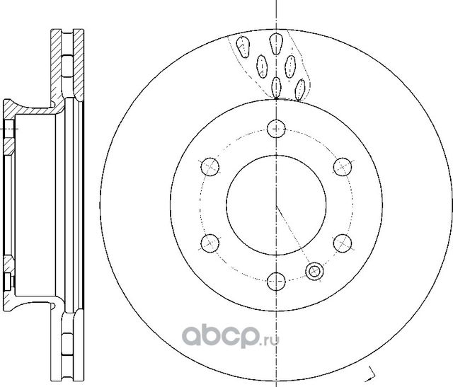 Диск тормозной вентилируемый (G-Brake). Артикул GR20455
